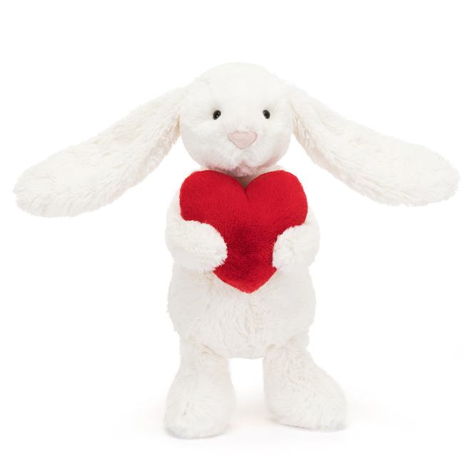 Bashful Red Love Heart Bunny