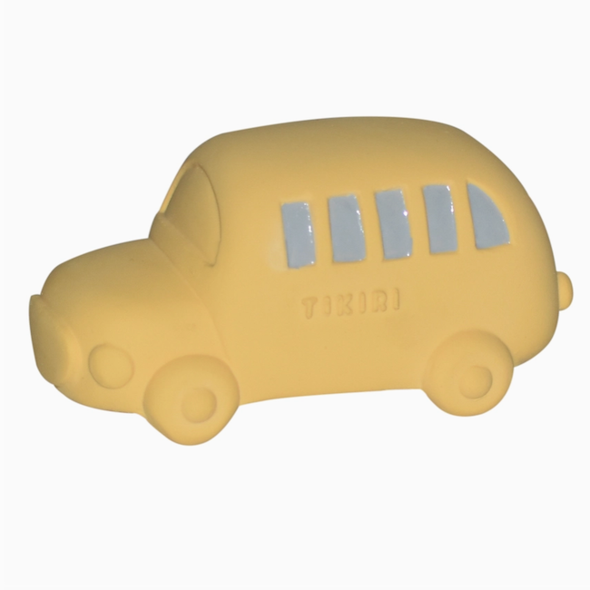 Bus Natural Rubber Teether, Rattle & Bath Toy
