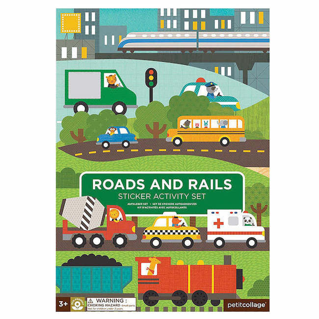 Sticker Activity Set In Roads And Rails