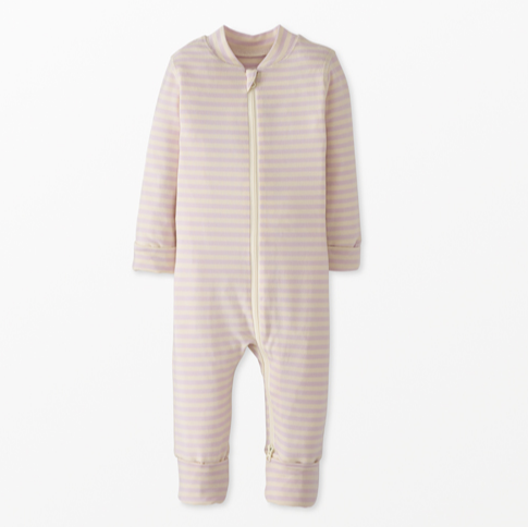 Baby Striped 2-Way Zip Sleeper in Hannasoft