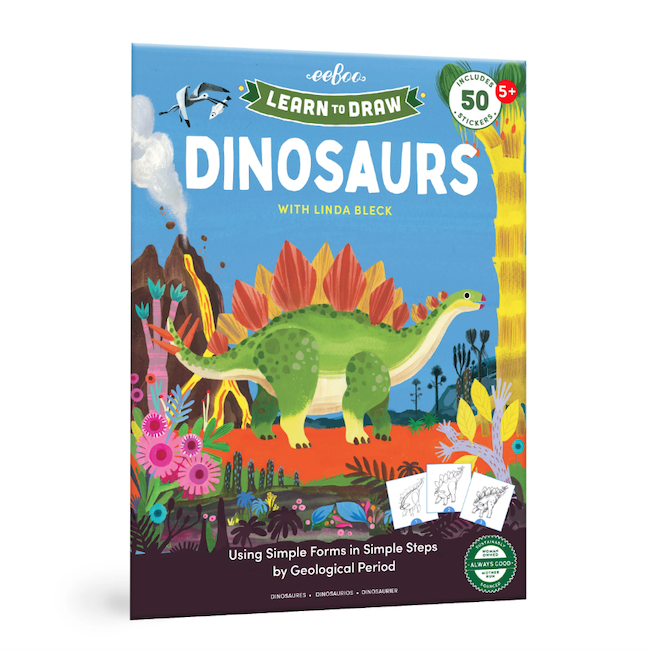 Learn to Draw Dinosaurs with Stickers