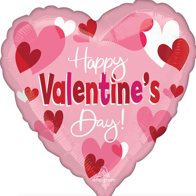 Playful Hearts Happy Valentine's Day 17″ Balloon
