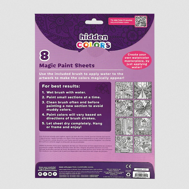 Hidden Colors Magic Paint Sheets - Magic Nature