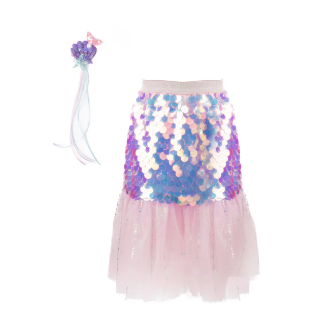 Bling Bling Mermaid Skirt & Hairclip Set