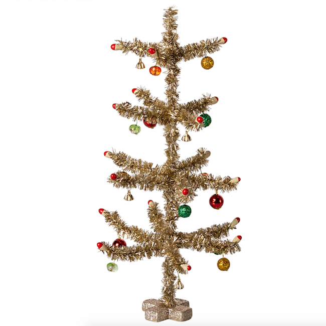 Christmas tree, Gold - Red and green decoration
