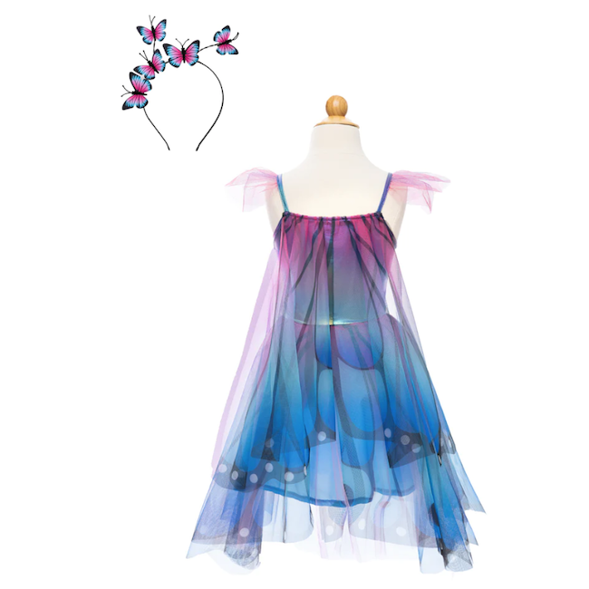 Butterfly Twirl Dress with Wings & Headband