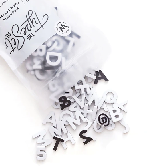 Soft Magnetic Letters 1" 200 Piece Sans Serif Color In Paper White