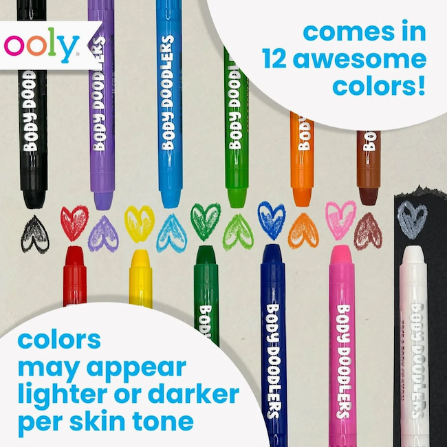 Body Doodlers - Face & Body Crayons - Set of 12