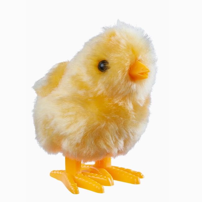 Yellow Fuzzy Chick Wind Ups, Spring, Hopping Action