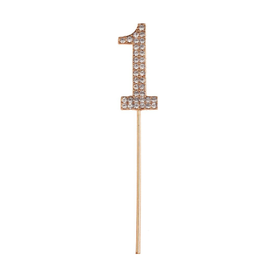 Rhinestone Cake Topper Numbers