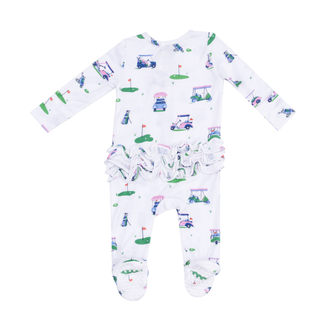 2 Way Zipper Ruffle Back Footie