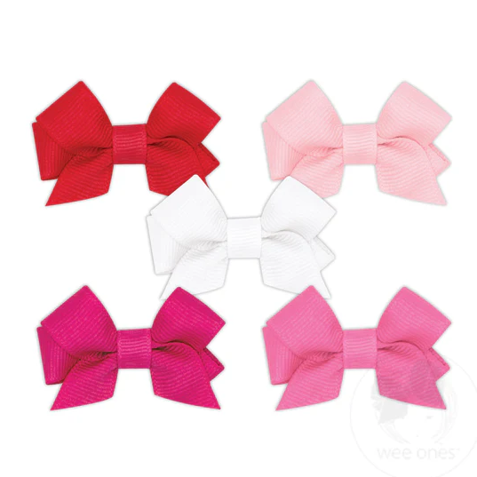 Five Tiny Front-Tail Grosgrain Bows
