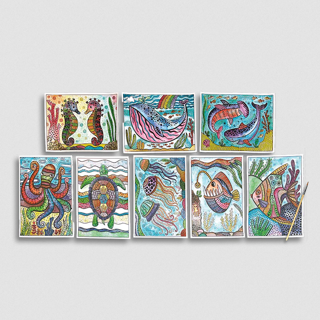 Hidden Colors Magic Paint Sheets - Magic Ocean