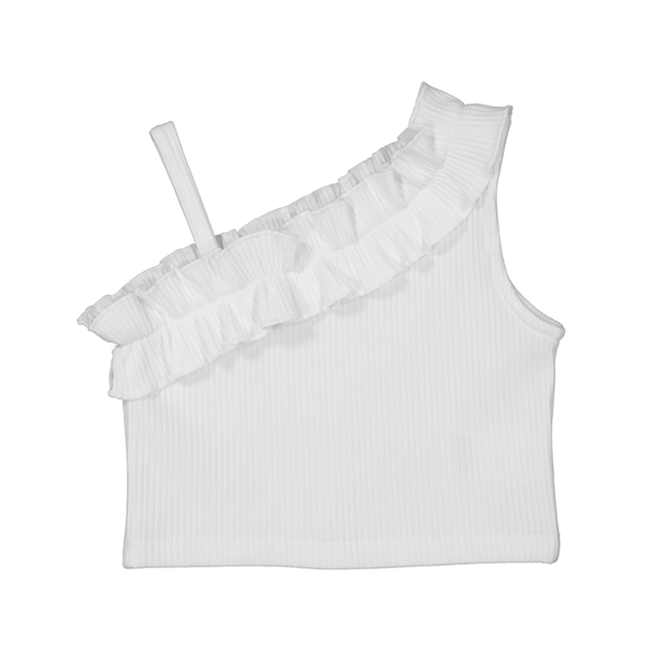 Girl Asymmetrical Ruffle T-Shirt