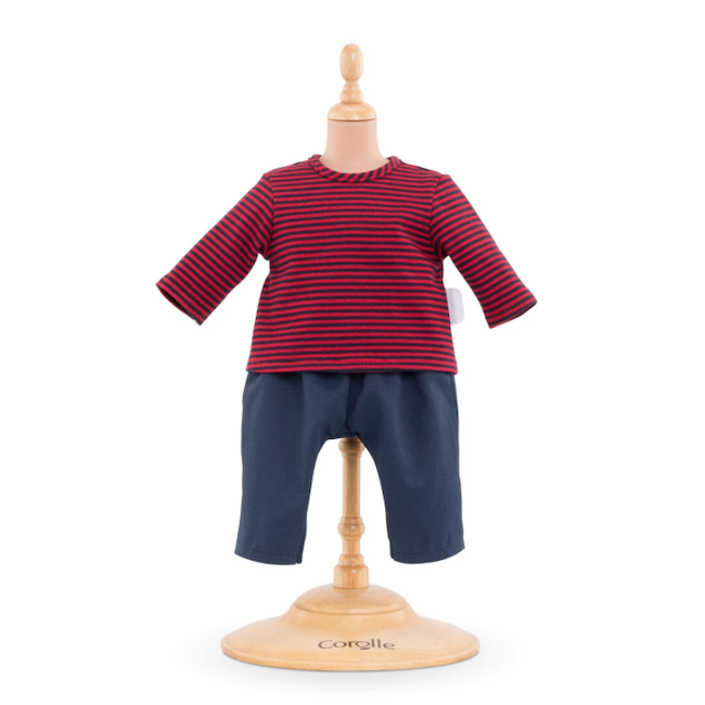 Striped T-Shirt And Pant Set For 14 Inch Doll