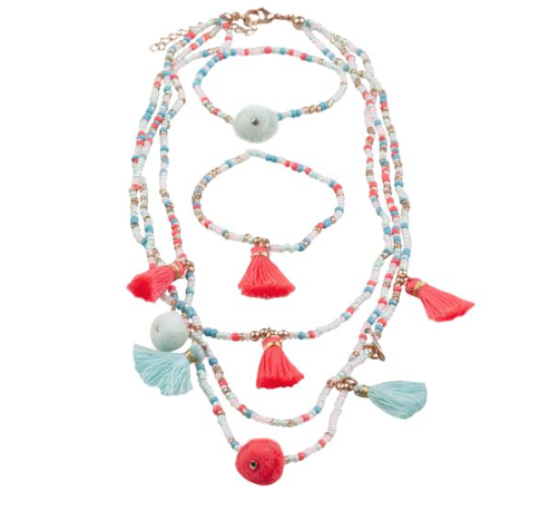 Fantastic Tassel Neckace & Bracelet Set
