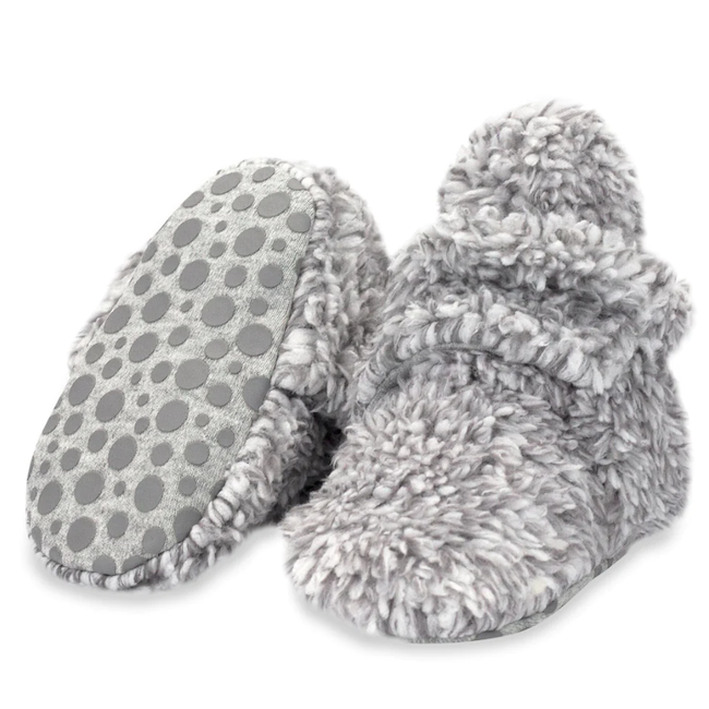 Furry Gripper Baby Booties