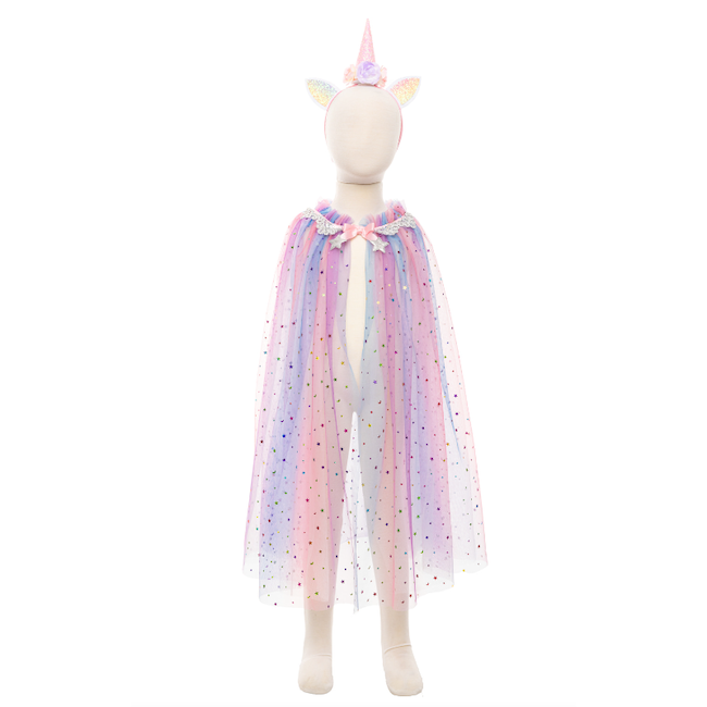 Rainbow Unicorn Cape With Headband