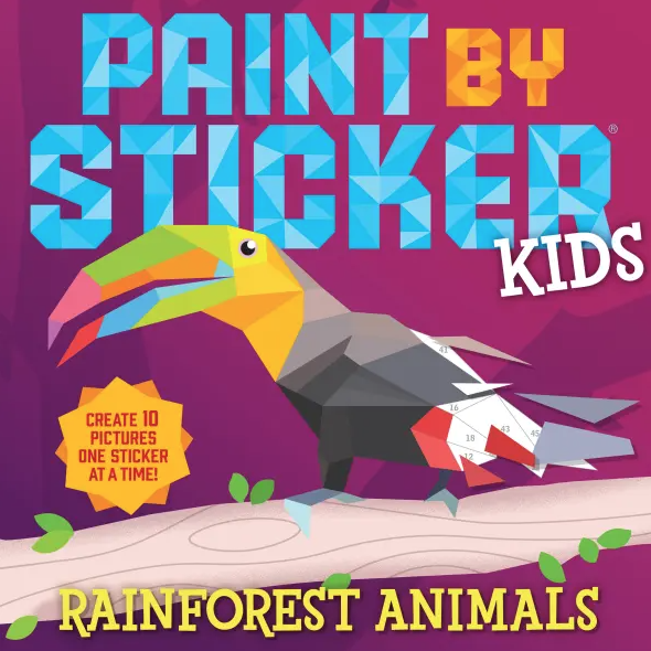 Paint by Sticker Kids Rainforest Animals