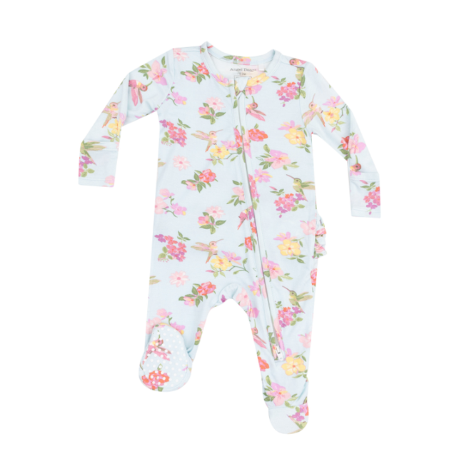 2 Way Zipper Ruffle Back Footie