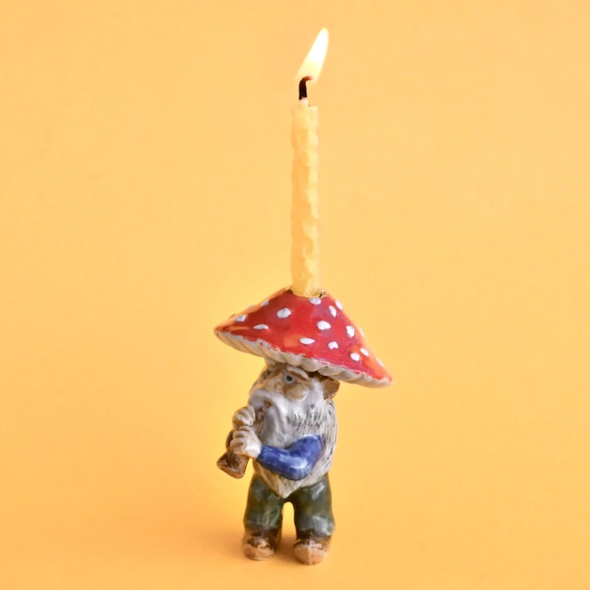 Mushroom Gnome Cake Topper