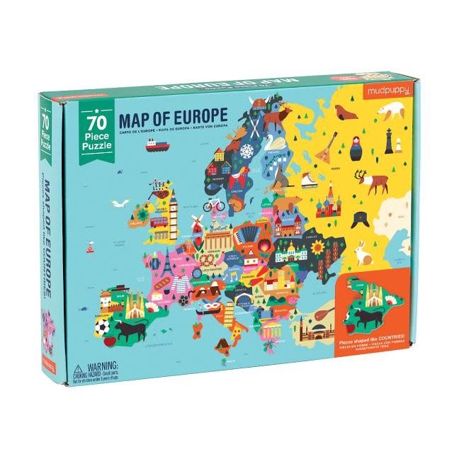 Map Of Europe 70 Piece Puzzle