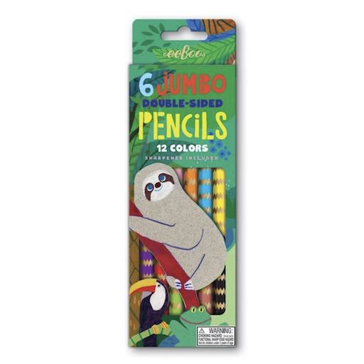 Sloth 6 Jumbo Double Pencils