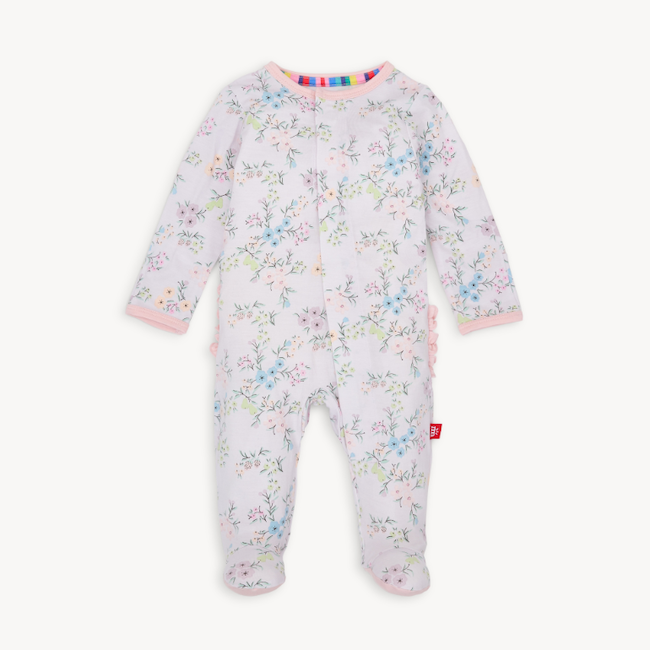 Emily Modal Footie With Ruffle