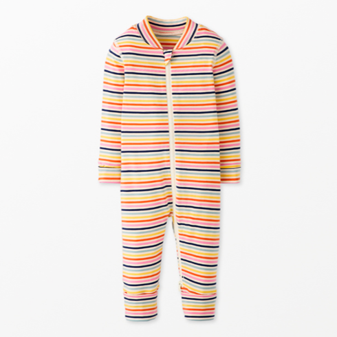 Baby Striped 2-Way Zip Sleeper in Hannasoft