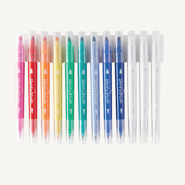 Stamp-A-Doodle Double Ended Markers, Set of 12