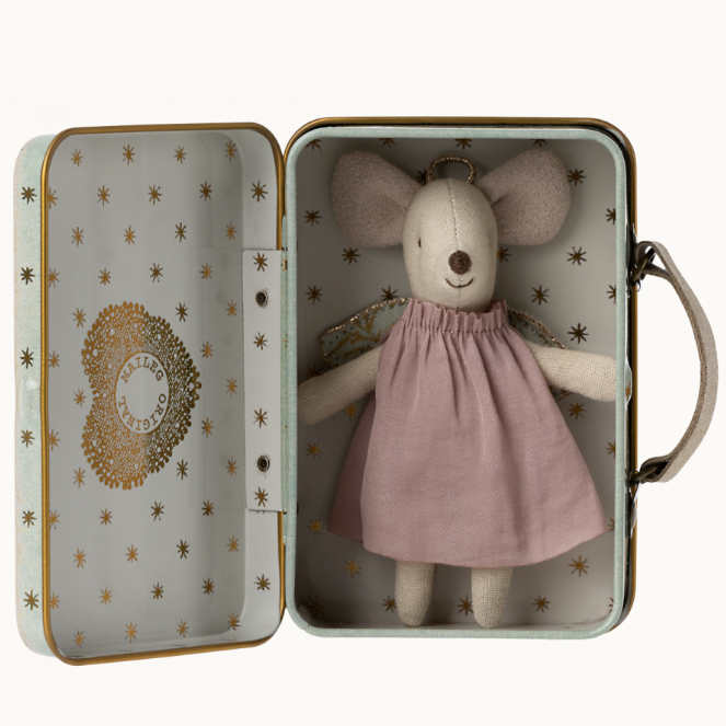 Angel Mouse In Suitcase