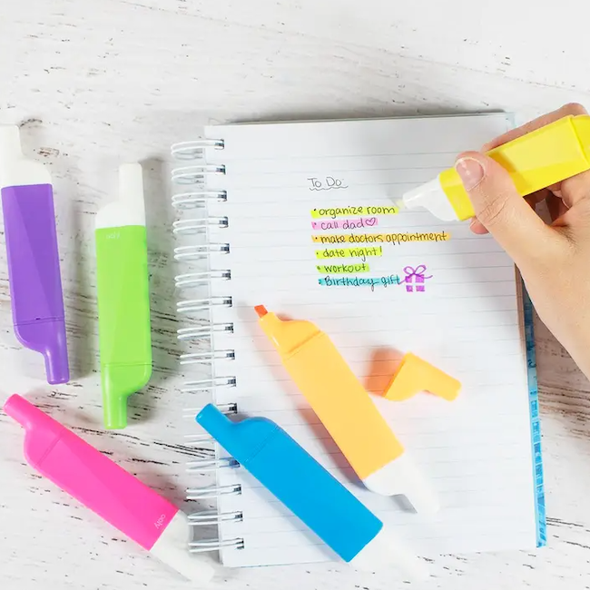 Do - Over Erasable Highlighters Set Of 6