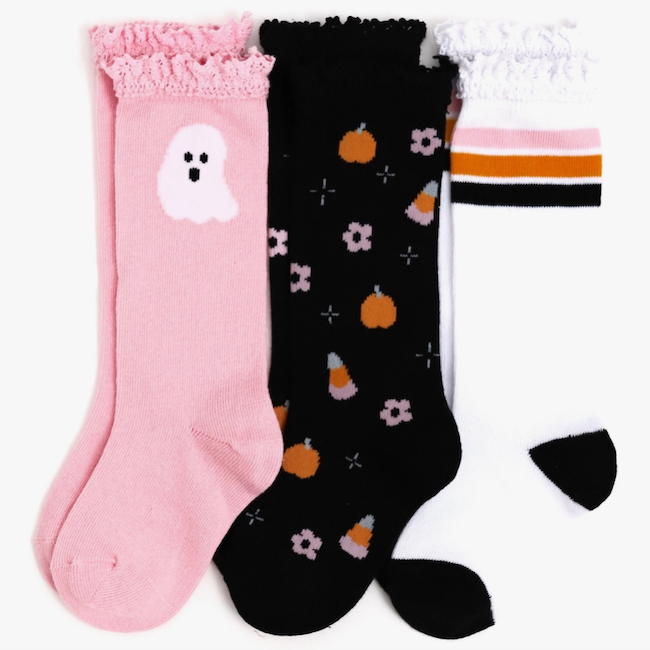 Ghouly Girl Knee High Sock 3 - Pack