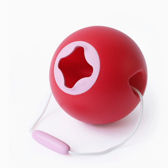 Quut Ballo - No Spill Bucket. Beach Sand and Pool Toy - Cherry