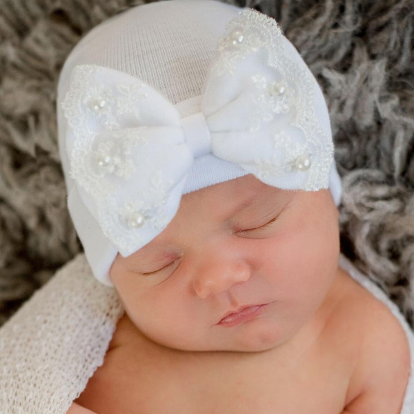 Pearl & Lace Bow Hat