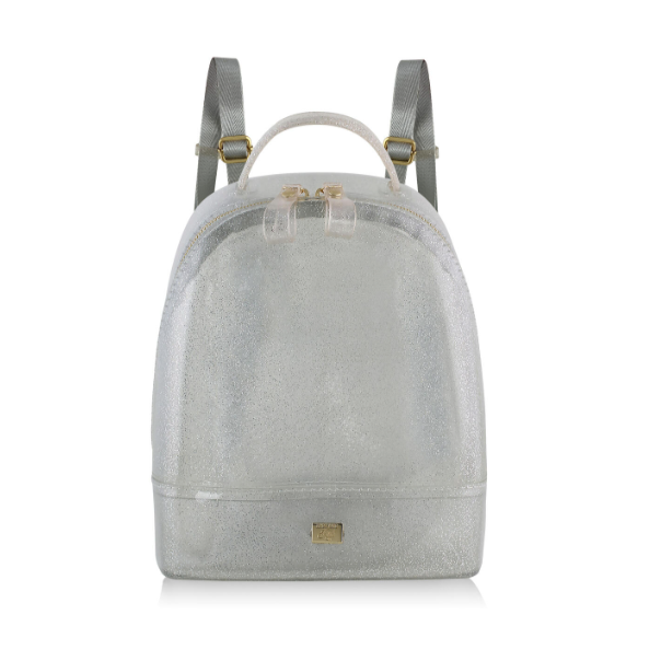 Dolly Mini Backpack In Silver Sparkle
