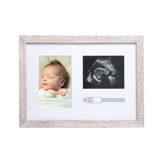 Rustic Hospital Bracelet & Sonogram Photo Frame
