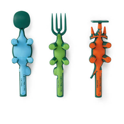 Set Of 3 Dino Utensils