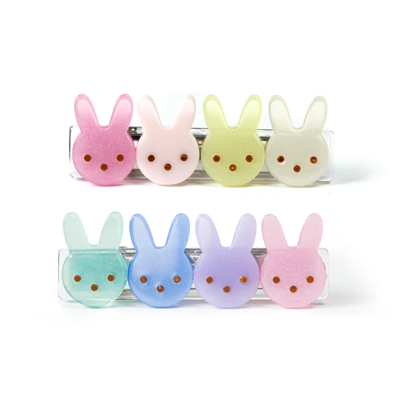 Multi Bunnies Satin Hair Clips