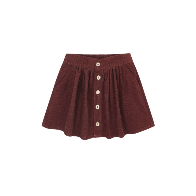 Button Front Mini Skirt