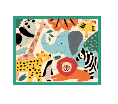 Zoo Animals 12 Piece Pouch Puzzle