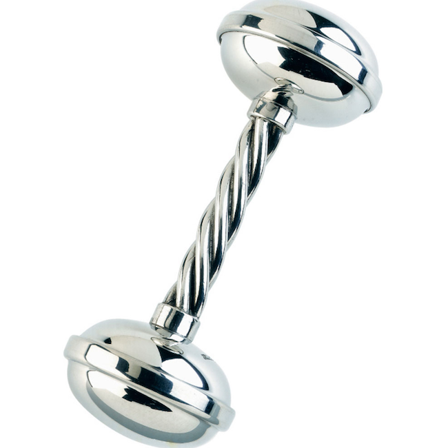 Twisted Handle Dumbbell Rattle