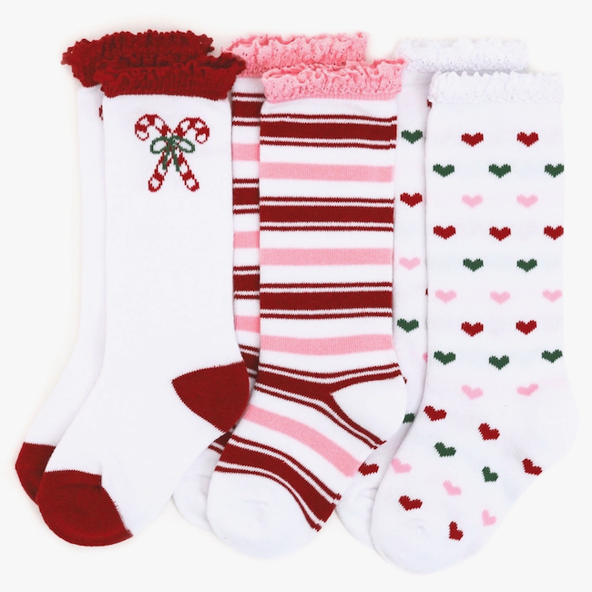 Candy Cane Lane Knee High Socks 3 - Pack