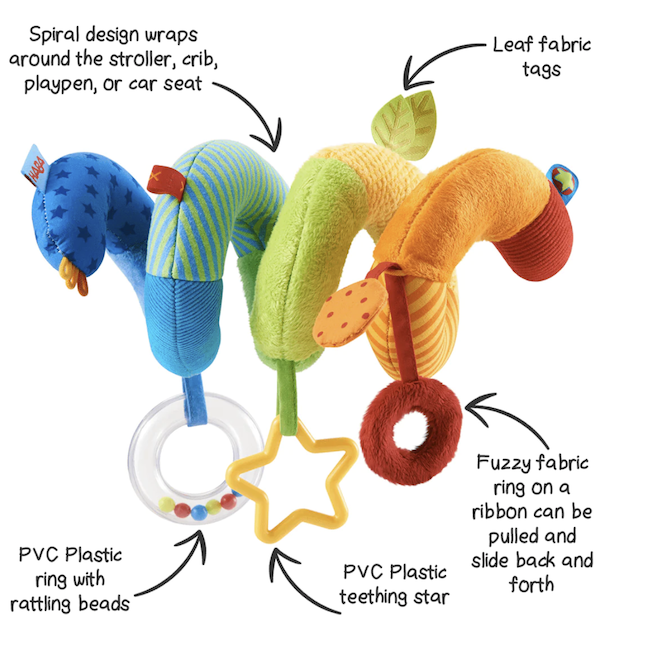 Rainbow Activity Spiral Stroller Toy
