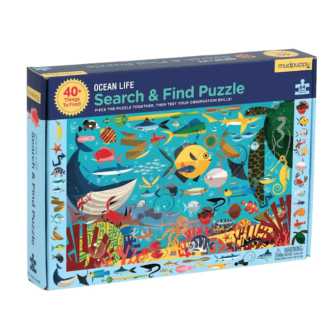 Ocean Life Search And Find Puzzle