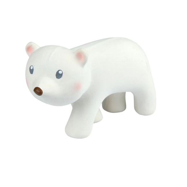 Polar Bear Natural Rubber, Rattle & Bath Toy