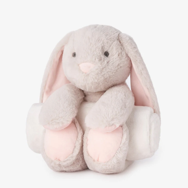 Bunny Bedtime Huggie Plush Toy with Blanket