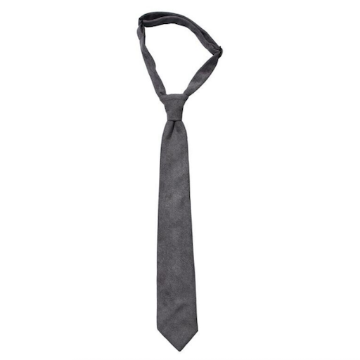Grey Suede Neck Tie