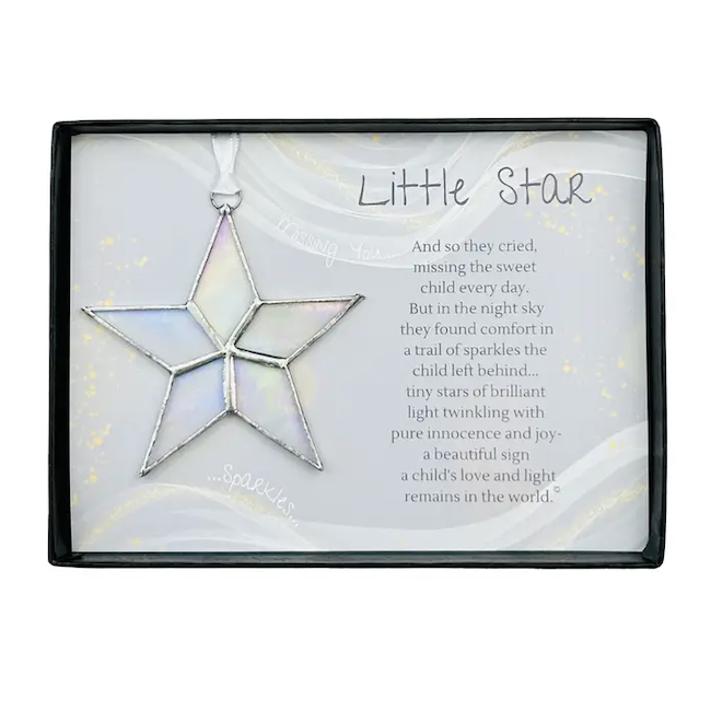 Infant Memorial Handmade Glass Star