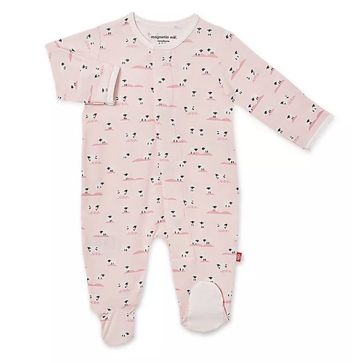 Baa Baa Baby Pink Modal Magnetic Footie